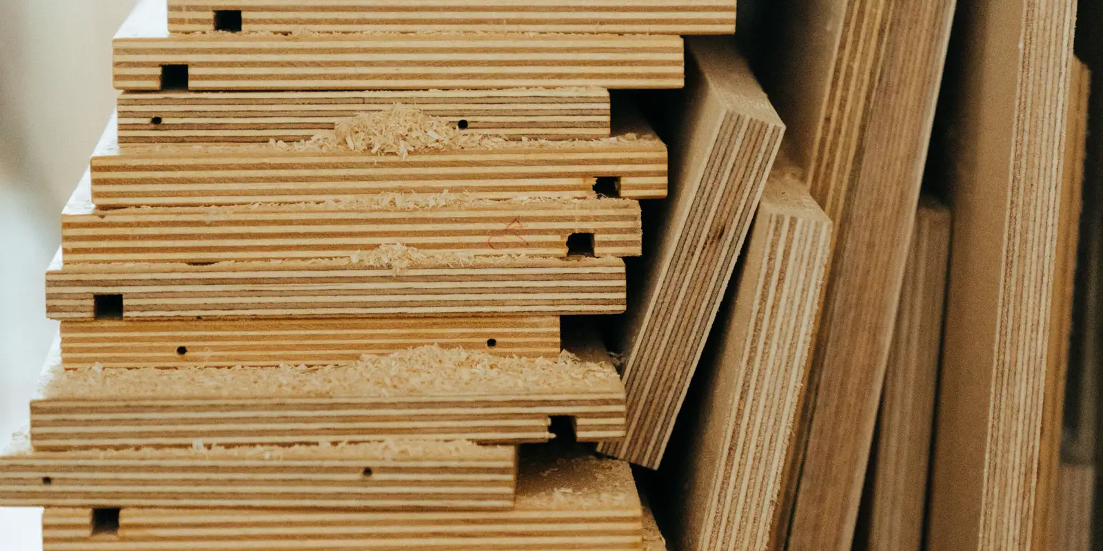 Stacked plywood sheets ready to patch a subfloor, subfloor repair